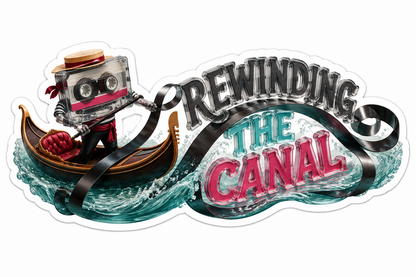 Rewinding the Canal Cassette Gondolier Vinyl Sticker Decal