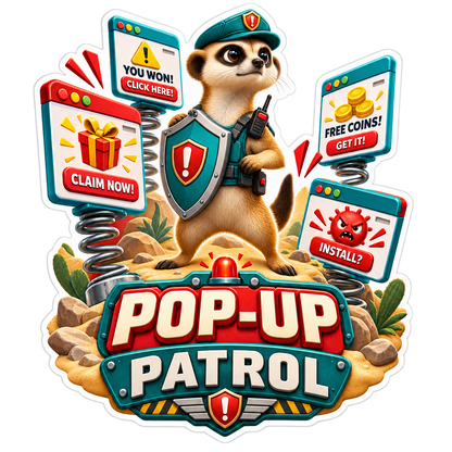 Popup Patrol Meerkat Vinyl Sticker Decal