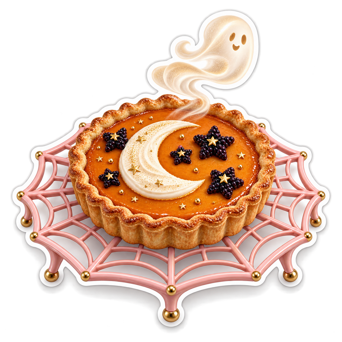 Rosewater Spiderweb Cooling Rack Pumpkin Tart Vinyl Sticker Decal