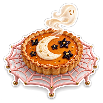 Rosewater Spiderweb Cooling Rack Pumpkin Tart Vinyl Sticker Decal