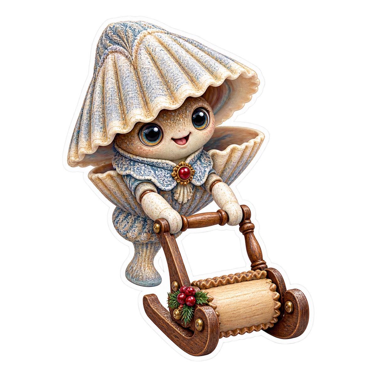 Cork Gesso Brachiopod Mailanderli Bevel Sled Vinyl Sticker Decal