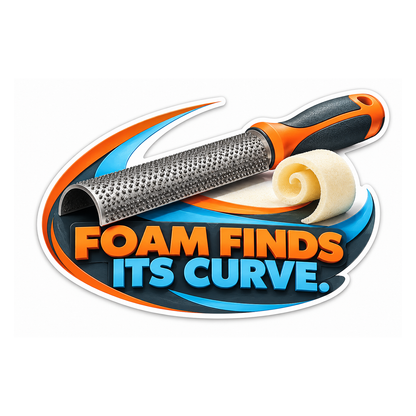 Seat Foam Contour Rasp Vinyl Sticker Decal
