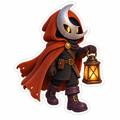 Crescent Mask Watchman Lantern Rust Cape Vinyl Sticker Decal