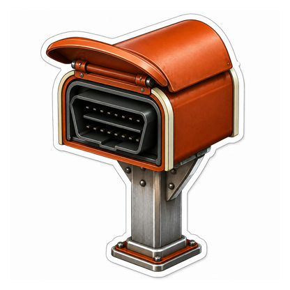 Obd Port Mailbox Vinyl Sticker Decal