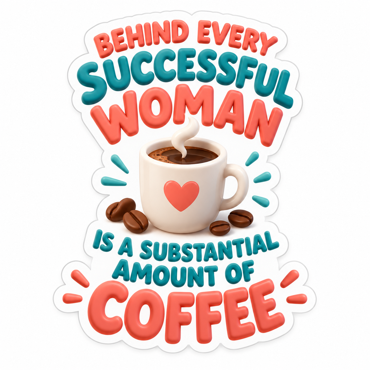 Successful Woman Coffee Mug Quote Vinyl Sticker Decal