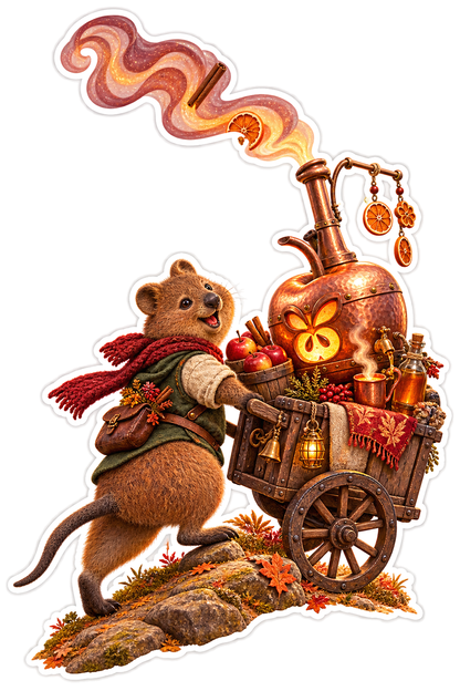 Ember Quokka Cider Cart Vinyl Sticker Decal