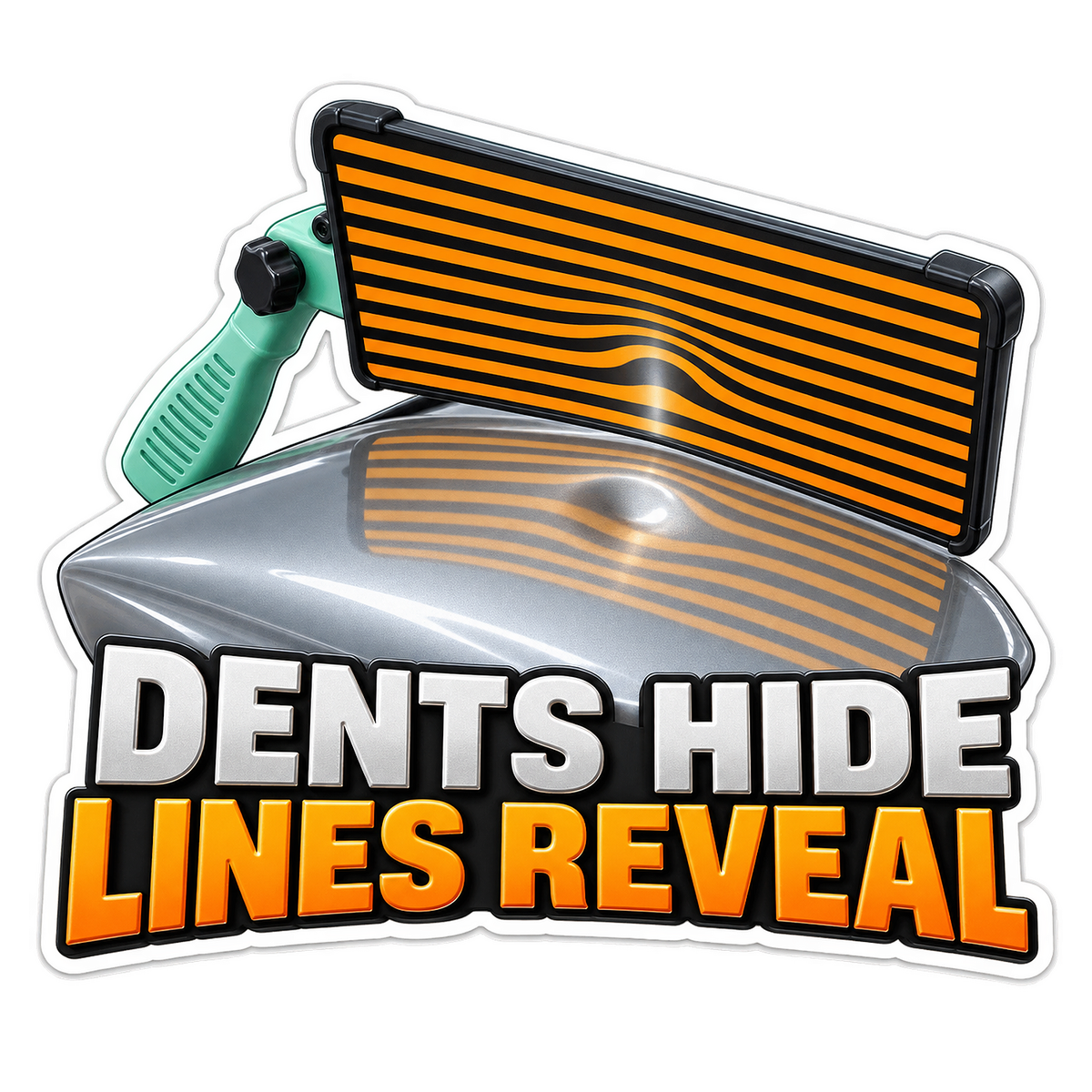 Paintless Dent Reflection Line Board Vinyl Sticker Decal