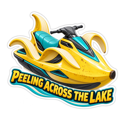 Peeling Across The Lake Vinyl Sticker Decal