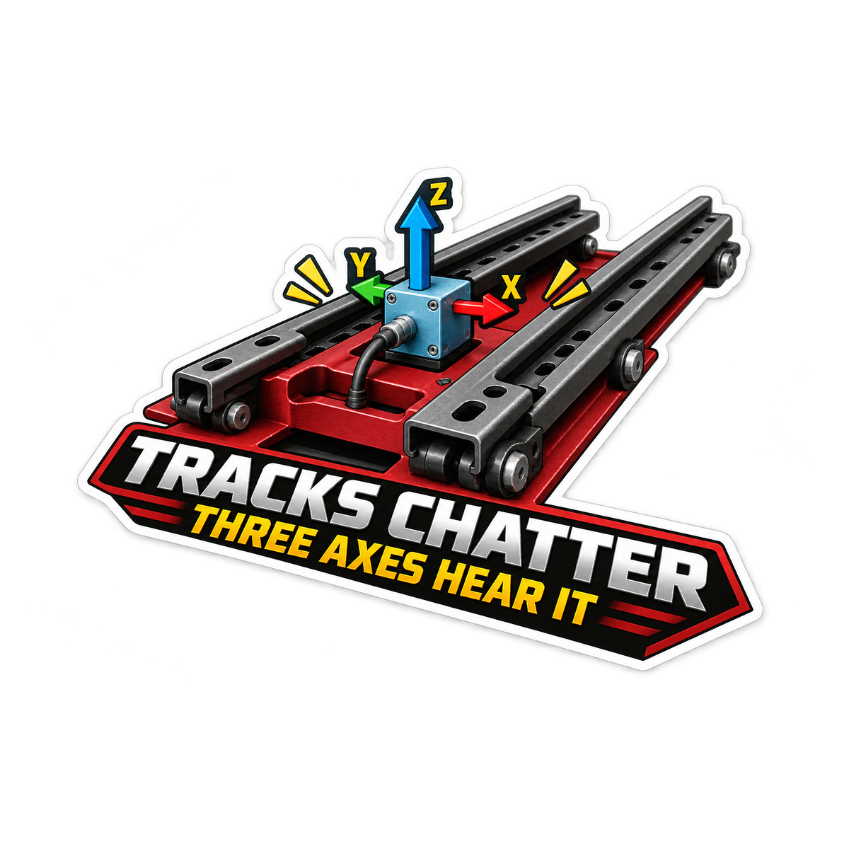 Seat Track Rattle Triax Sled Vinyl Sticker Decal