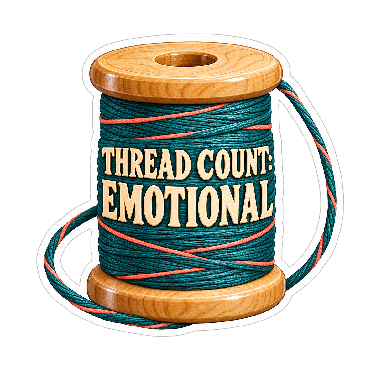 Thread Count Emotional Vinyl Sticker Decal