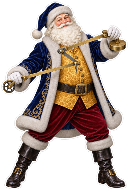 Santa Antique Brass Polar Planimeter Vinyl Sticker Decal