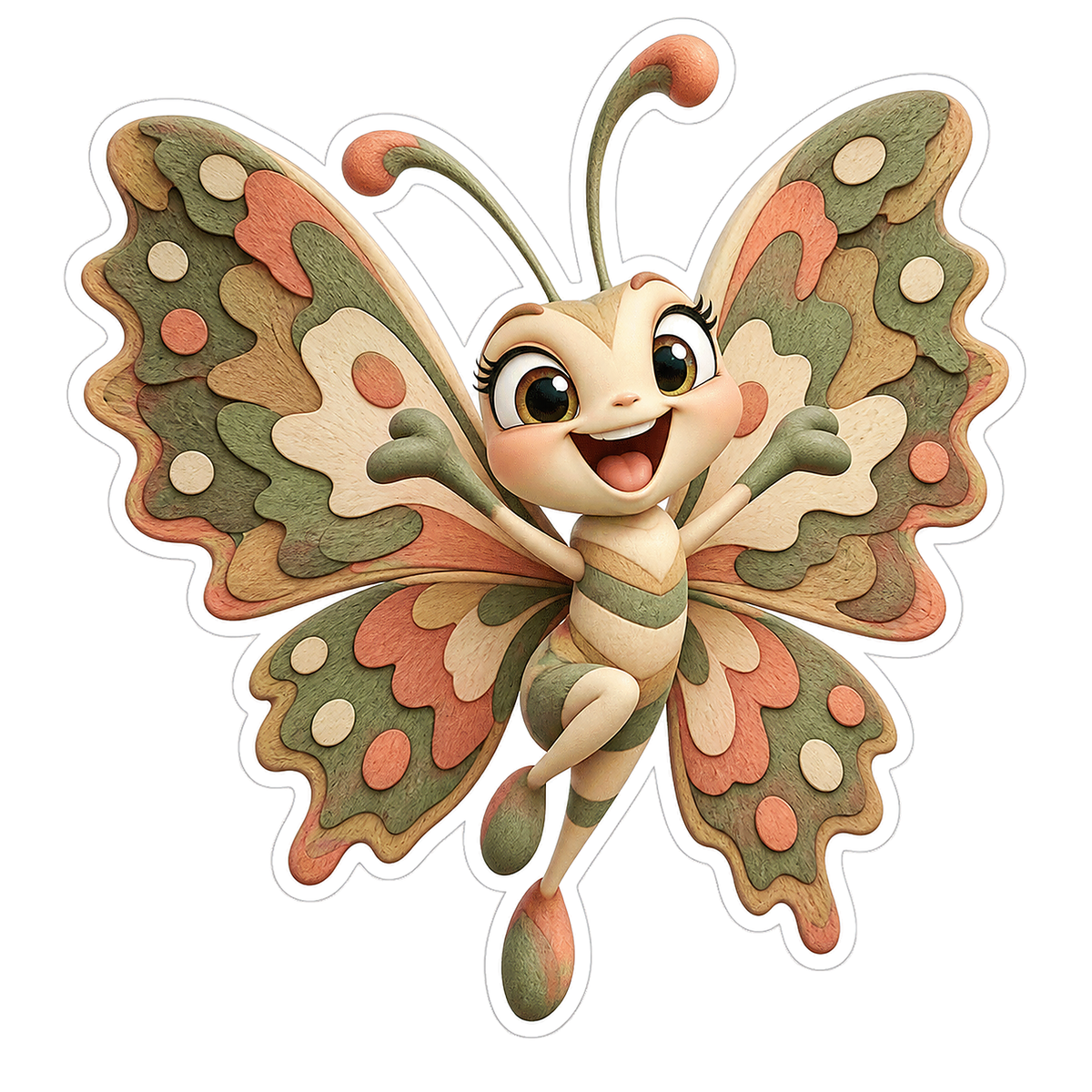 Butterfly Sycamore Flake Bounce Vinyl Sticker Decal