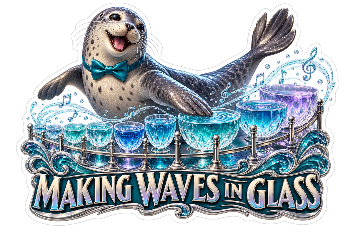 Making Waves in Glass Seal Bowls Vinyl Sticker Decal
