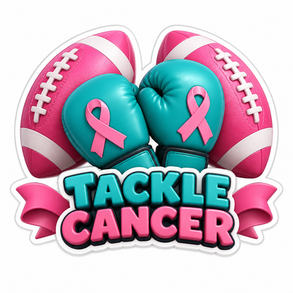 Tackle Cancer Vinyl Sticker Decal