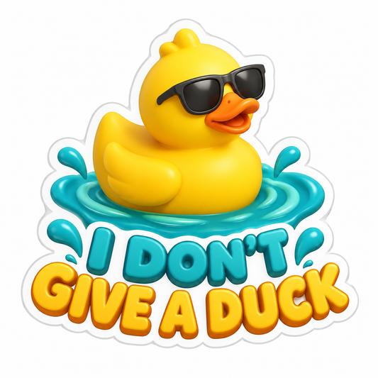 I Don'T Give A Duck Vinyl Sticker Decal