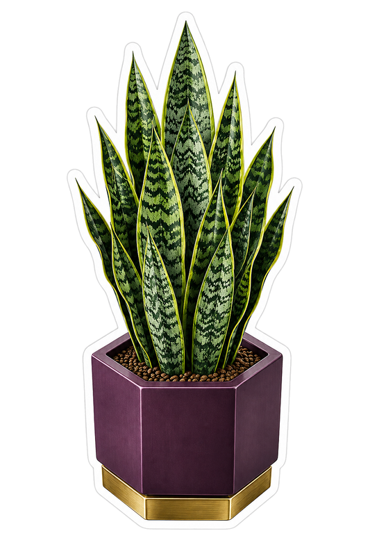 Houseplants Snake Plant Vinyl Sticker Decal