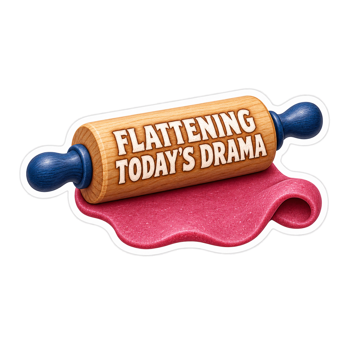 Flattening Todays Drama Vinyl Sticker Decal