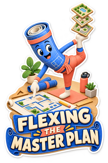 Flexing Master Plan Blueprint Vinyl Sticker Decal