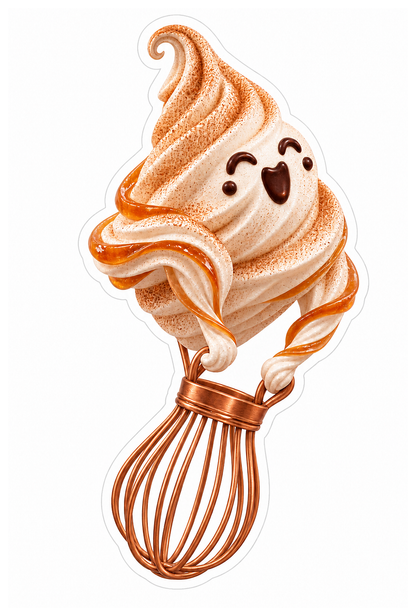 Cinnamon Meringue Banshee Whisk Balloon Vinyl Sticker Decal