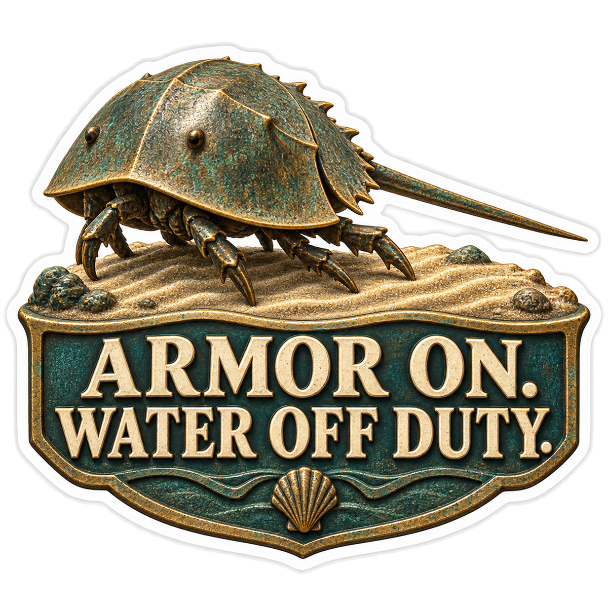 Armor On Vinyl Sticker Decal
