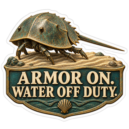 Armor On Vinyl Sticker Decal