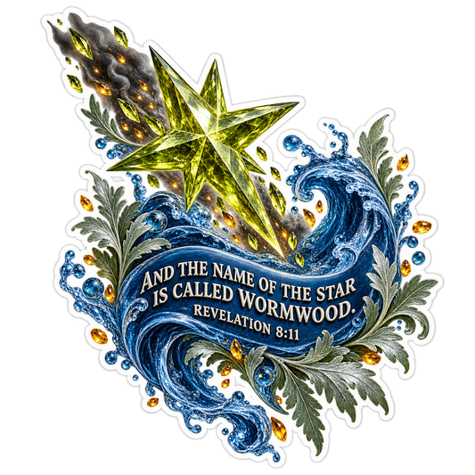Bible Revelation 8 11 Wormwood Star Vinyl Sticker Decal
