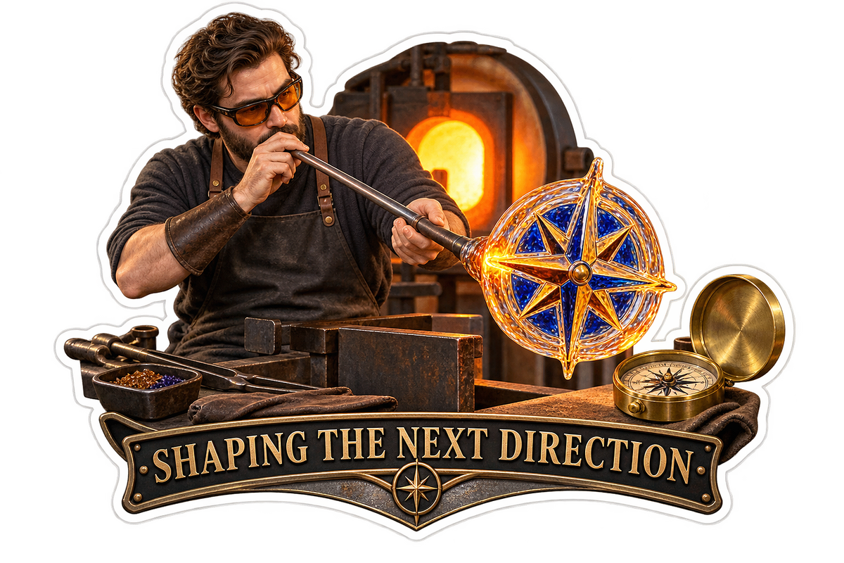 Shaping the Next Direction Man Metalwork Vinyl Sticker Decal