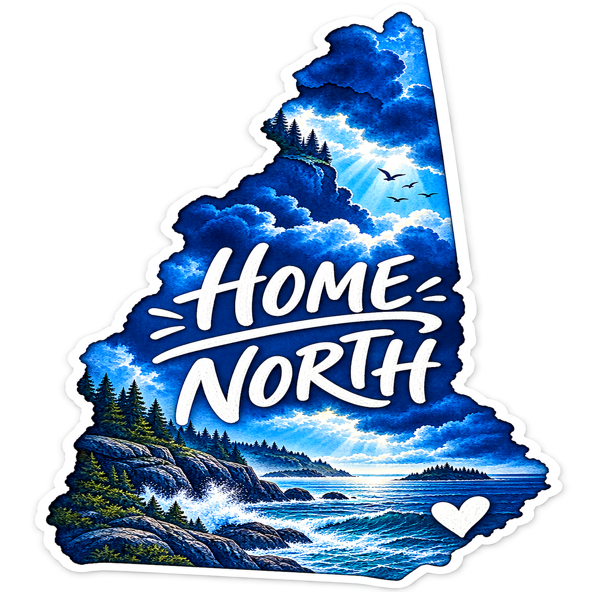 Home North Blue Mountain State Outline Vinyl Sticker Decal