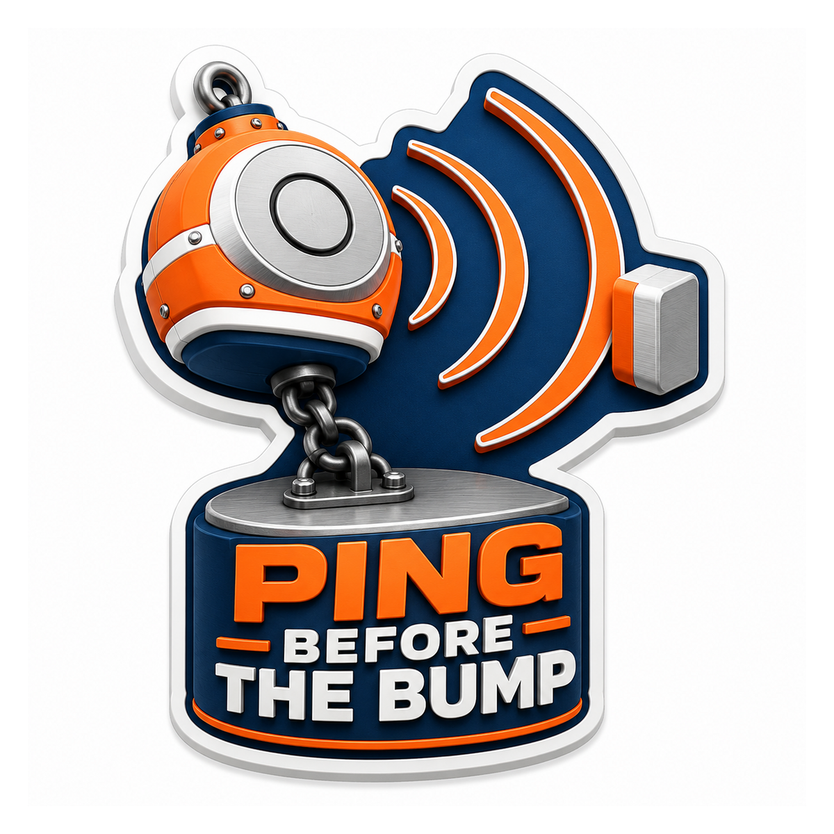 Parking Sensor Sonar Buoy Vinyl Sticker Decal