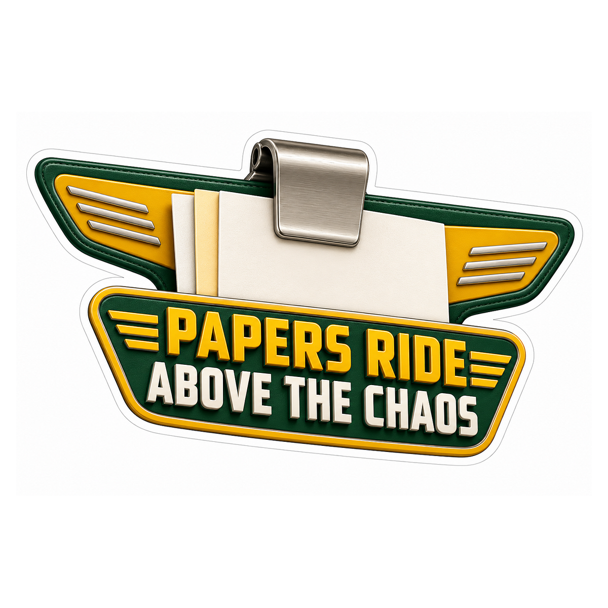 Sun Visor Registration Document Clip Vinyl Sticker Decal