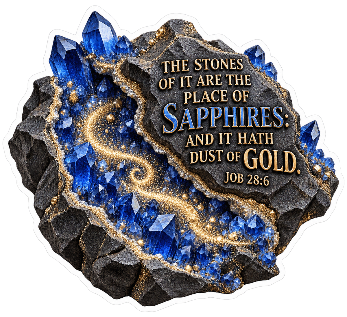 Bible Sapphires Gold Dust Job 28 6 Vinyl Sticker Decal