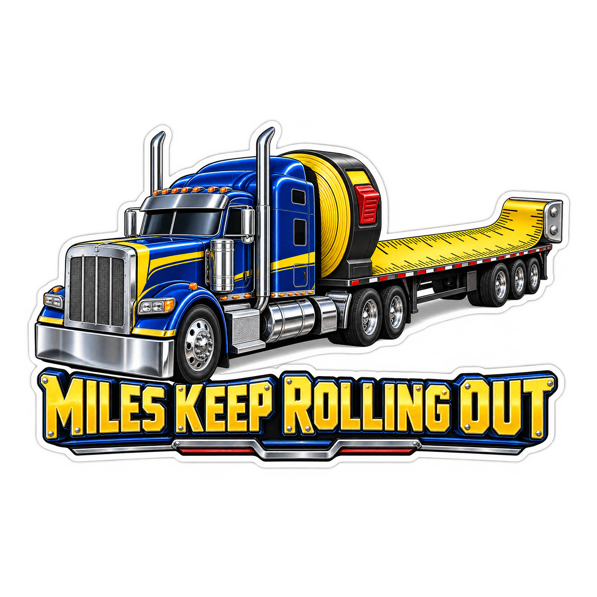 Miles Keep Rolling Out Vinyl Sticker Decal