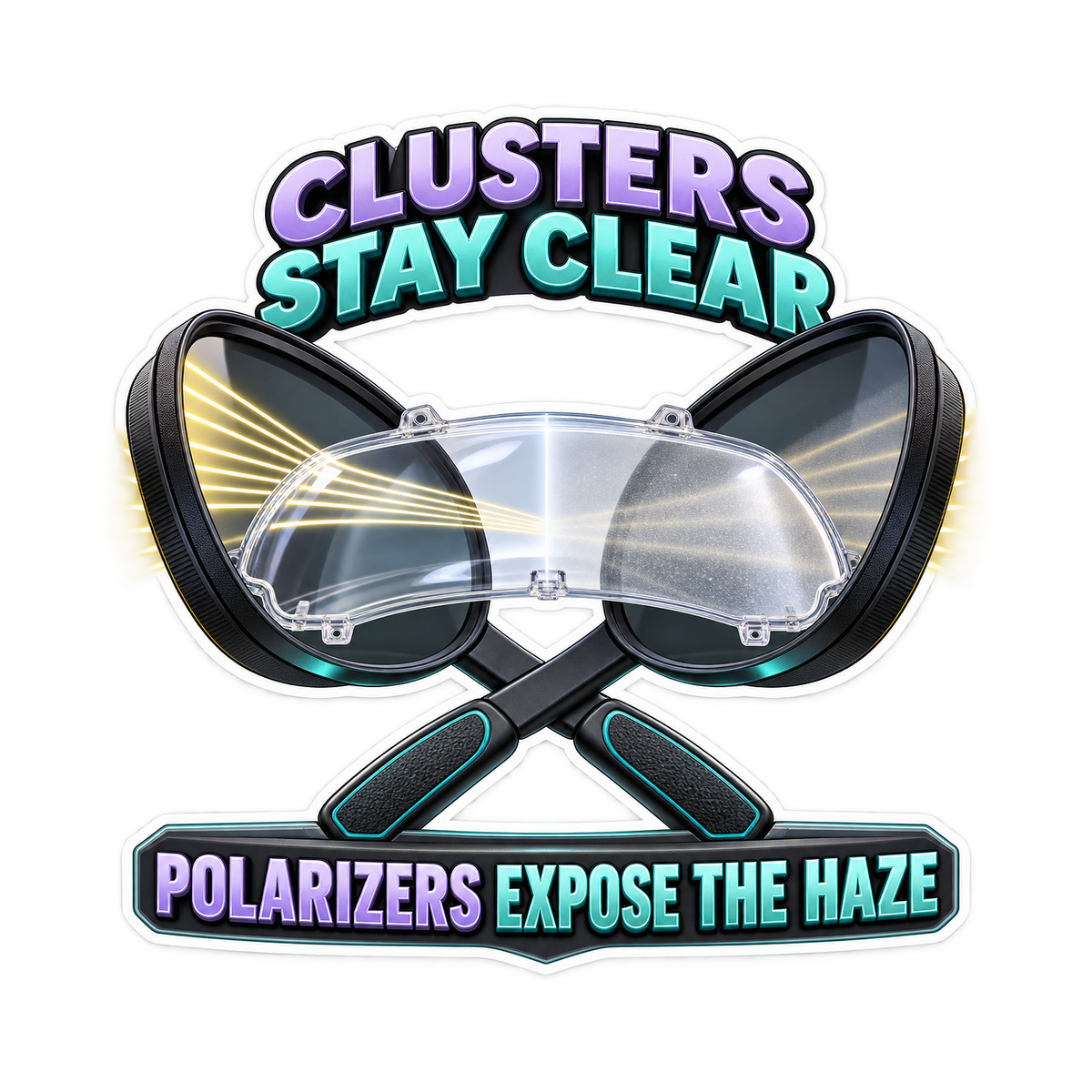 Cluster Lens Anti Glare Haze Comparator Vinyl Sticker Decal