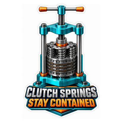 Transmission Clutch Spring Compressor Vinyl Sticker Decal