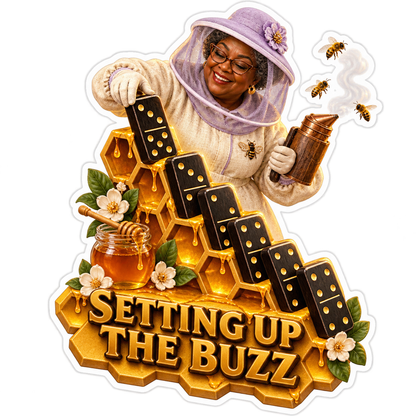 Setting Up the Buzz Beekeeper Dominoes Vinyl Sticker Decal