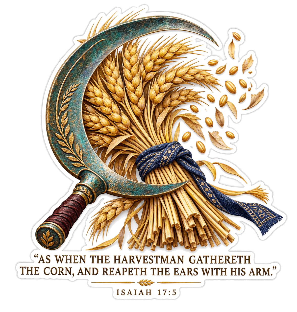 Bible Harvestman Corn Isaiah 17 5 Vinyl Sticker Decal