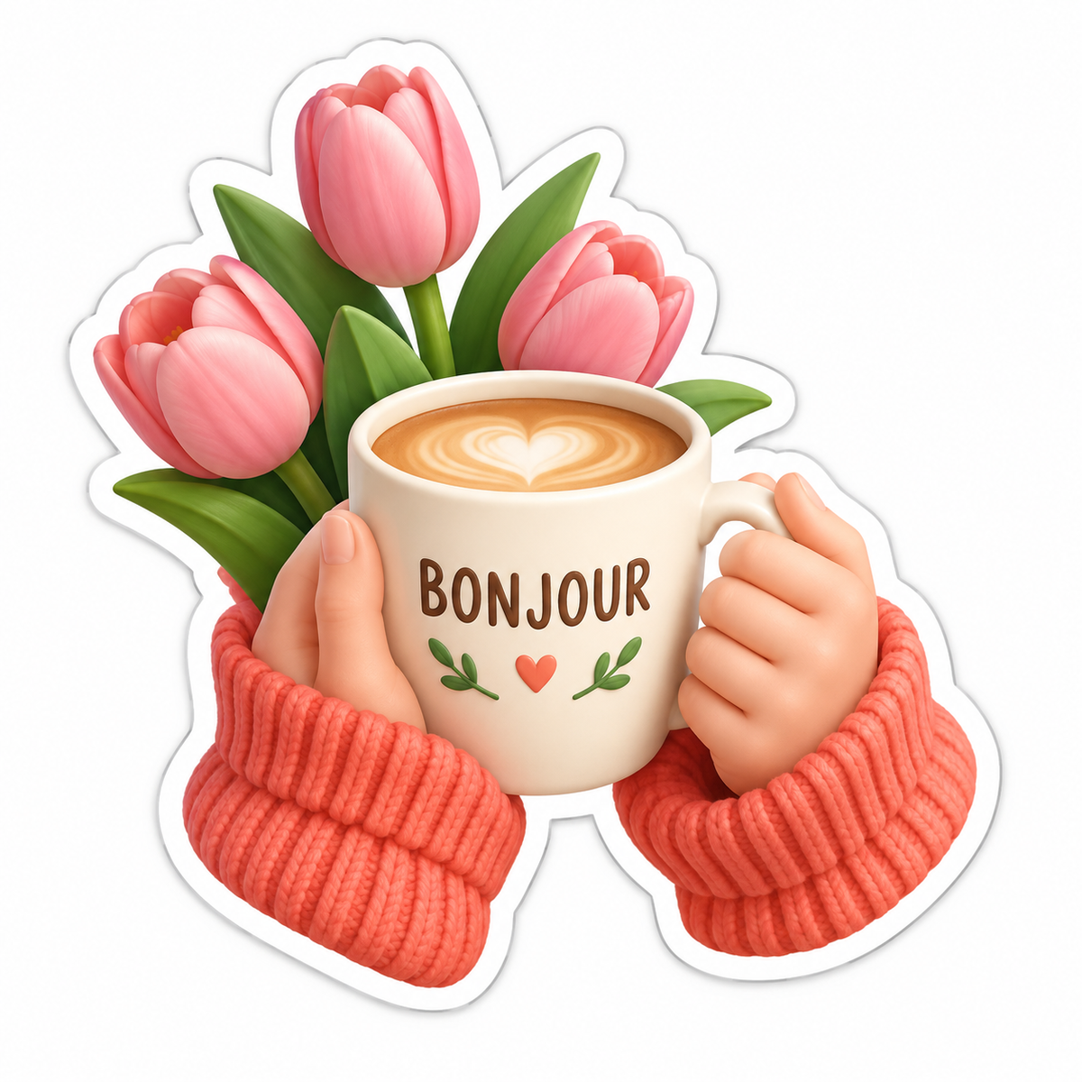 Bonjour Vinyl Sticker Decal