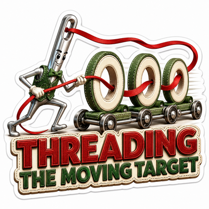 Threading Moving Target Vinyl Sticker Decal
