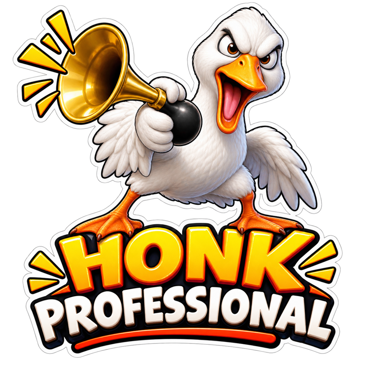Honk Professional Goose Horn Vinyl Sticker Decal