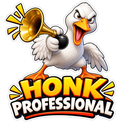 Honk Professional Goose Horn Vinyl Sticker Decal