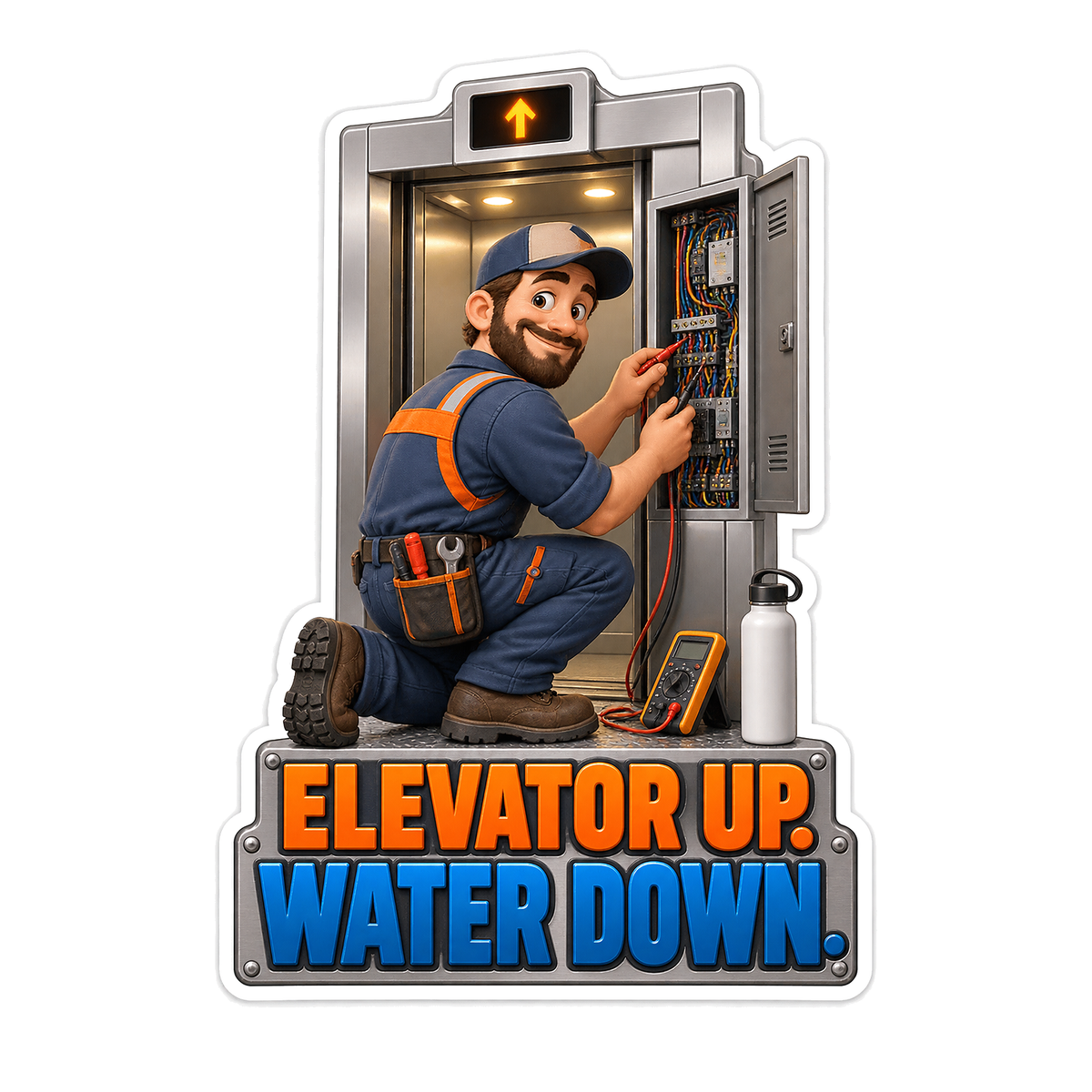 Elevator Up Vinyl Sticker Decal