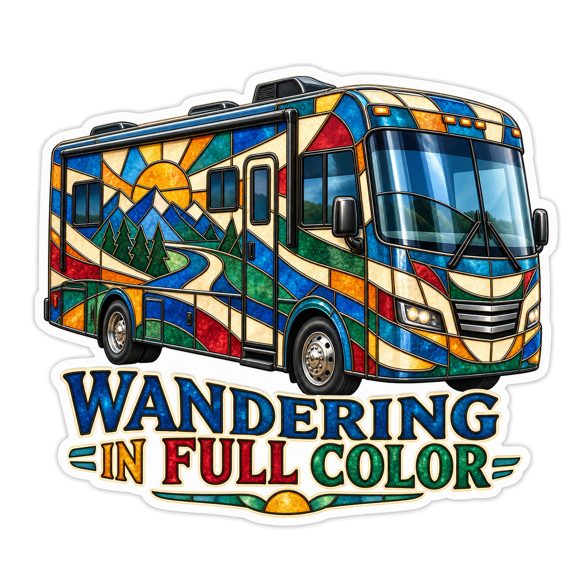 Wandering In Full Color Vinyl Sticker Decal