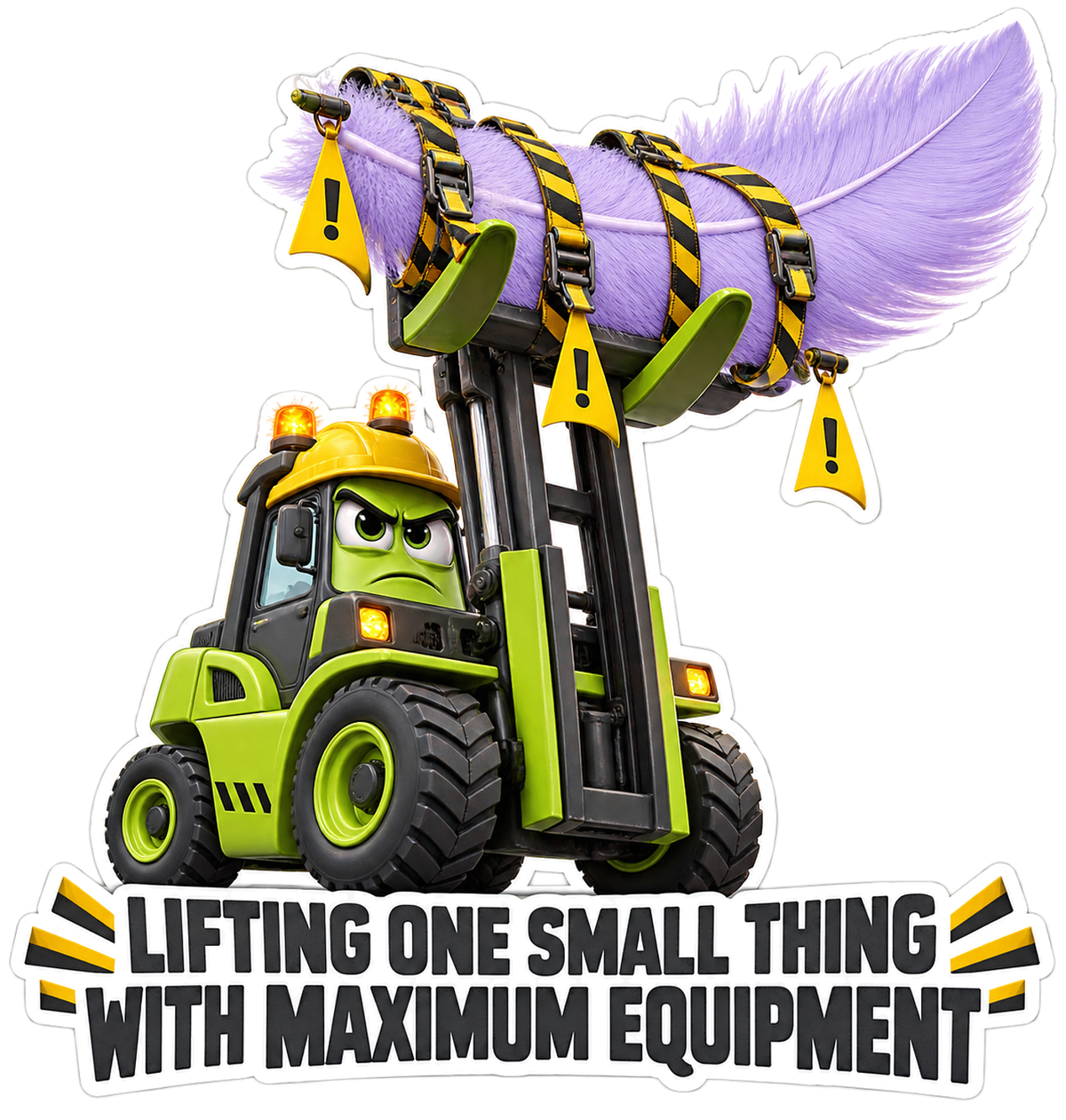 Maximum Equipment Feather Forklift Vinyl Sticker Decal