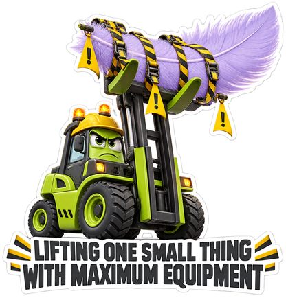 Maximum Equipment Feather Forklift Vinyl Sticker Decal