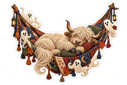 Sherpa Yak Haunted Quilt Hammock Vinyl Sticker Decal