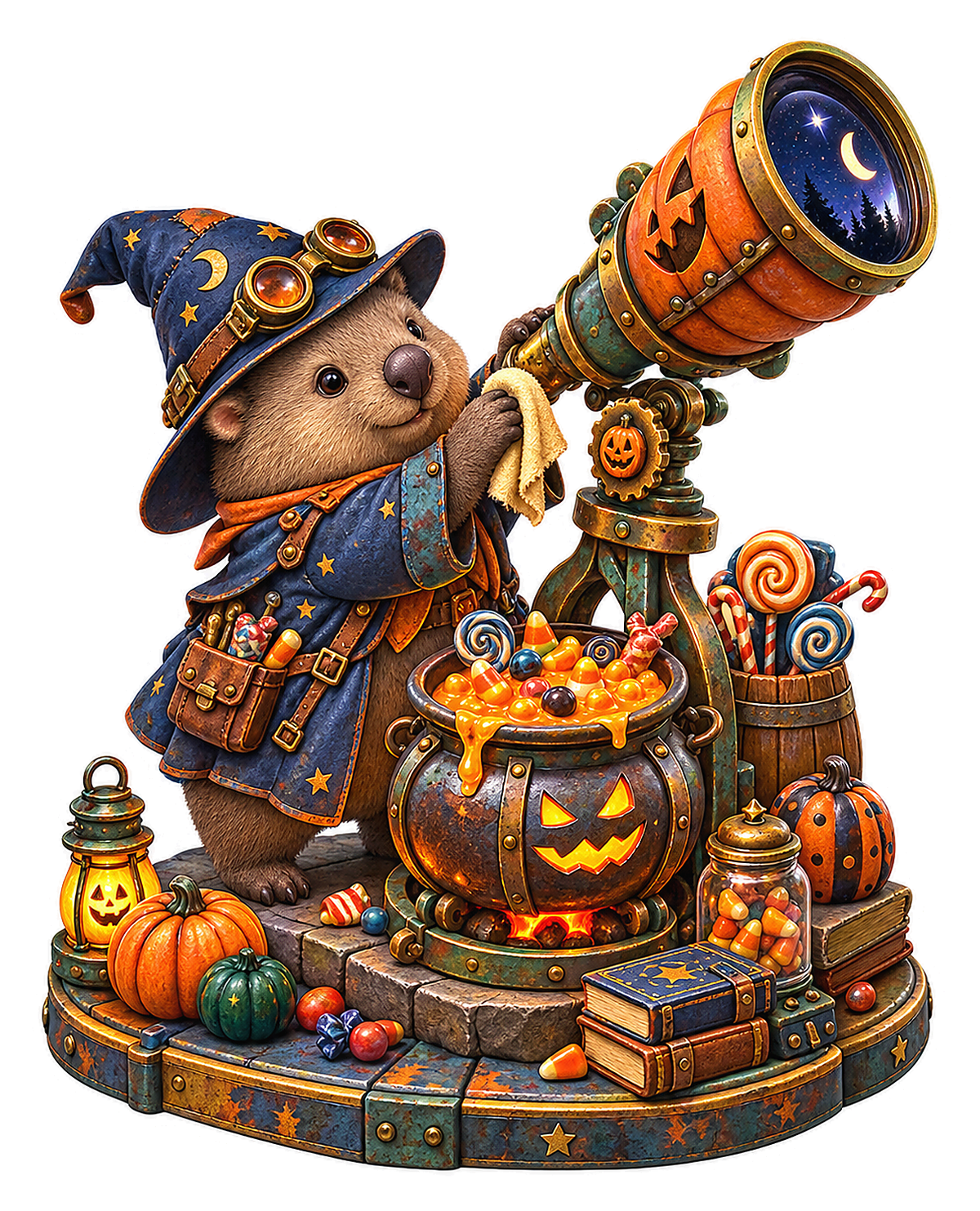 Tin Wombat Candy Cauldron Observatory Custodian Vinyl Sticker Decal