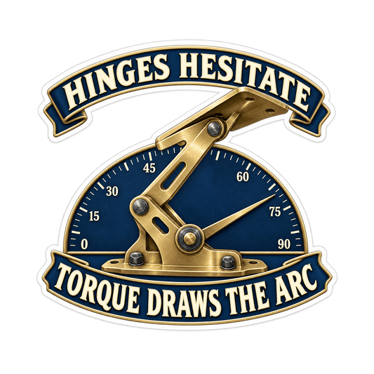 Hood Hinge Torque Sweep Inclinometer Vinyl Sticker Decal