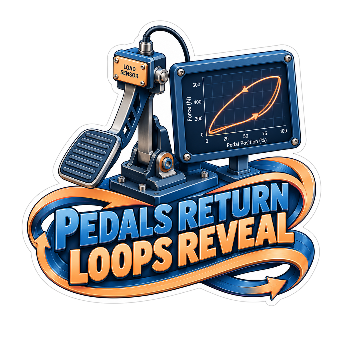 Clutch Pedal Hysteresis Force Plotter Vinyl Sticker Decal