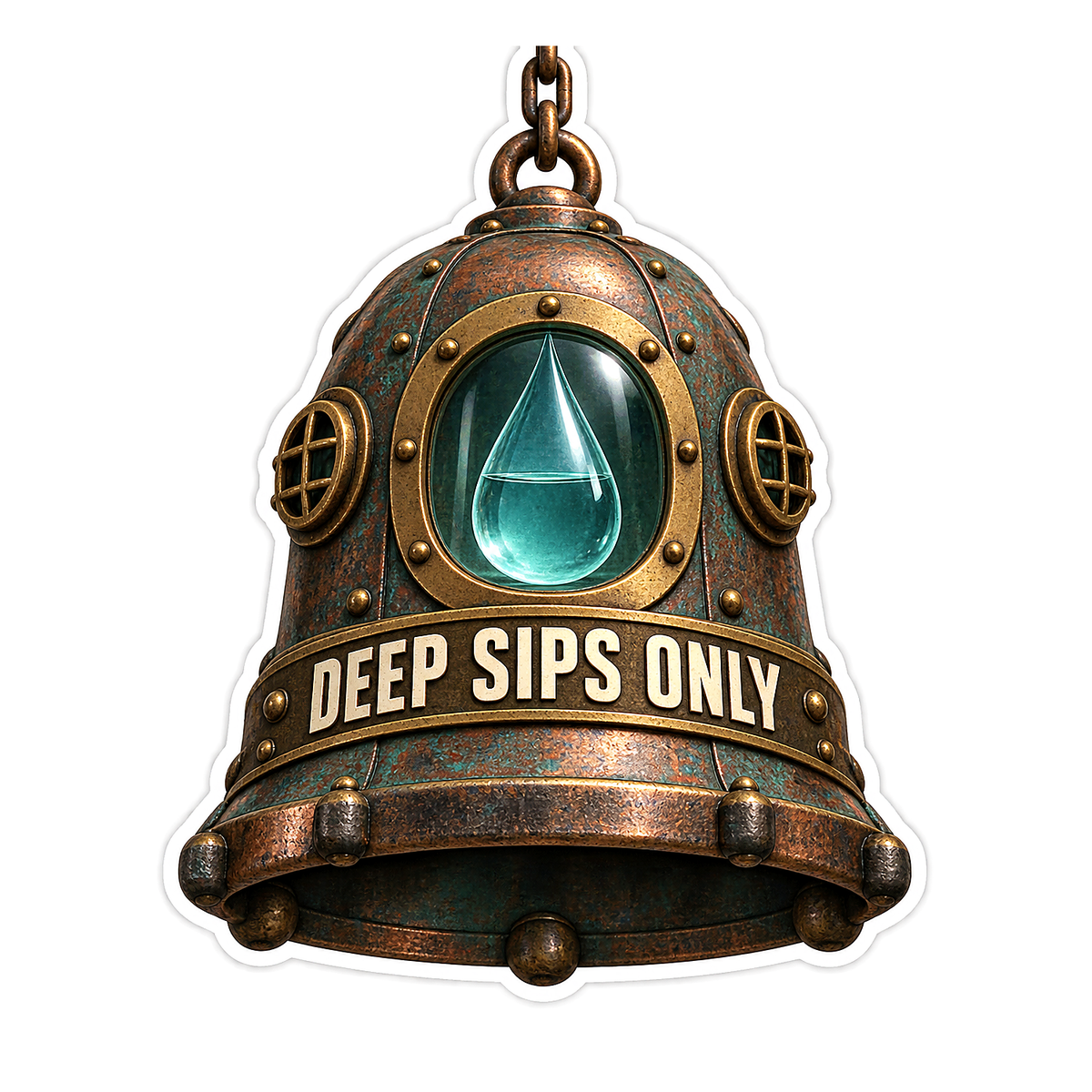 Deep Sips Only Vinyl Sticker Decal