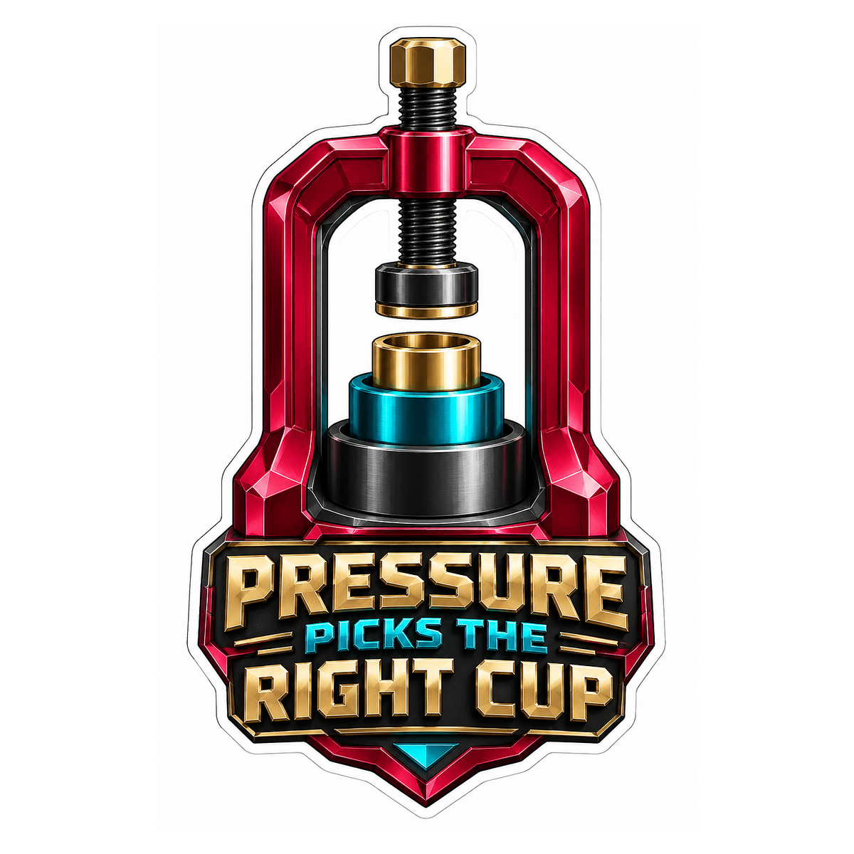Ball Joint Press Receiver Cups Vinyl Sticker Decal